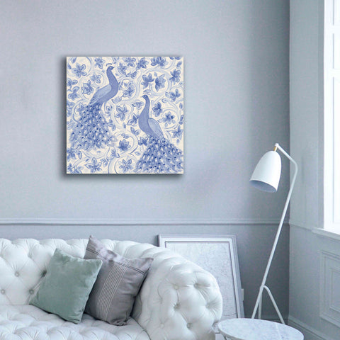 Image of 'Peacock Garden II' by Miranda Thomas, Giclee Canvas Wall Art,37x37