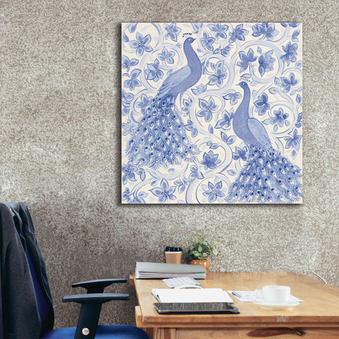 Image of 'Peacock Garden II' by Miranda Thomas, Giclee Canvas Wall Art,37x37