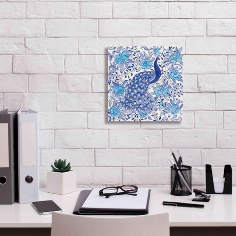 Image of 'Peacock Garden III' by Miranda Thomas, Giclee Canvas Wall Art,12x12