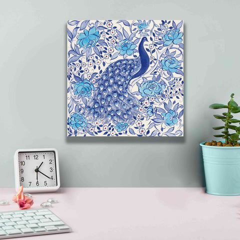 Image of 'Peacock Garden III' by Miranda Thomas, Giclee Canvas Wall Art,12x12