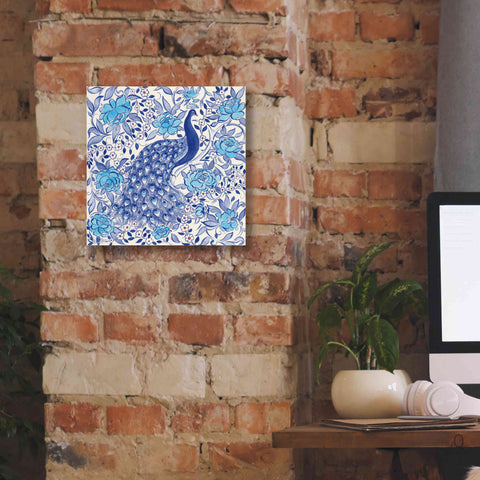 Image of 'Peacock Garden III' by Miranda Thomas, Giclee Canvas Wall Art,12x12
