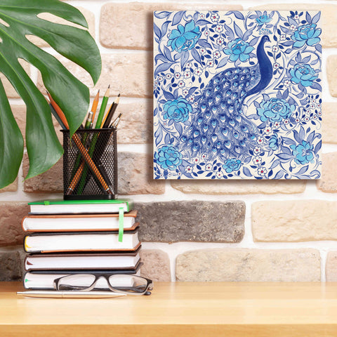 Image of 'Peacock Garden III' by Miranda Thomas, Giclee Canvas Wall Art,12x12