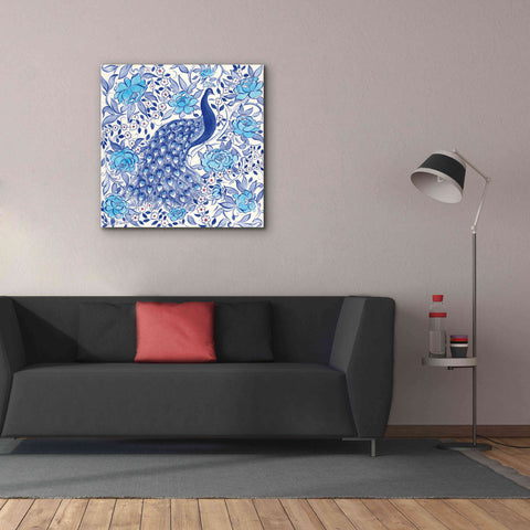 Image of 'Peacock Garden III' by Miranda Thomas, Giclee Canvas Wall Art,37x37