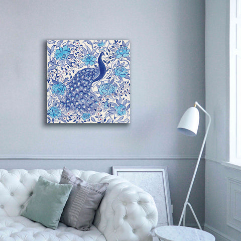 Image of 'Peacock Garden III' by Miranda Thomas, Giclee Canvas Wall Art,37x37