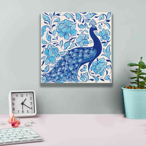 Image of 'Peacock Garden IV' by Miranda Thomas, Giclee Canvas Wall Art,12x12