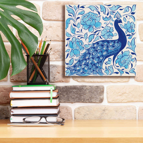 Image of 'Peacock Garden IV' by Miranda Thomas, Giclee Canvas Wall Art,12x12