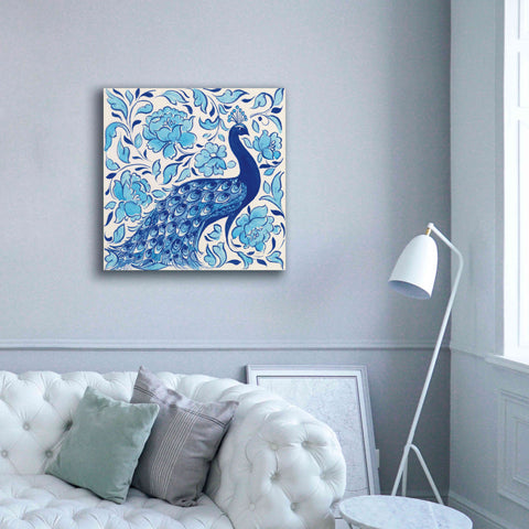 Image of 'Peacock Garden IV' by Miranda Thomas, Giclee Canvas Wall Art,37x37