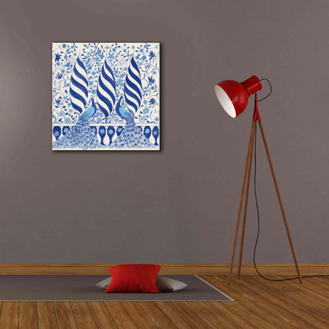 Image of 'Peacock Garden V' by Miranda Thomas, Giclee Canvas Wall Art,26x26