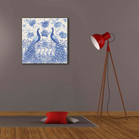 Image of 'Peacock Garden VI' by Miranda Thomas, Giclee Canvas Wall Art,26x26