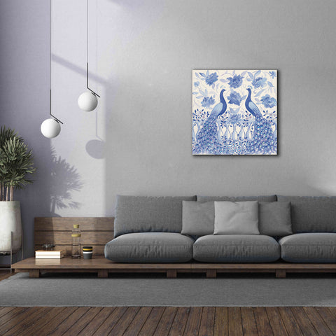 Image of 'Peacock Garden VI' by Miranda Thomas, Giclee Canvas Wall Art,37x37