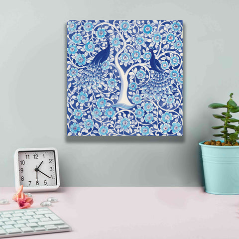 Image of 'Peacock Garden VII' by Miranda Thomas, Giclee Canvas Wall Art,12x12