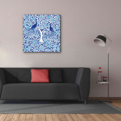 Image of 'Peacock Garden VII' by Miranda Thomas, Giclee Canvas Wall Art,37x37