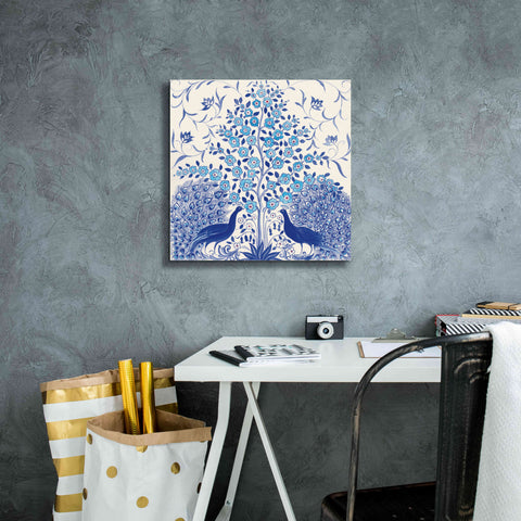 Image of 'Peacock Garden VIII' by Miranda Thomas, Giclee Canvas Wall Art,18x18