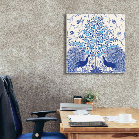 Image of 'Peacock Garden VIII' by Miranda Thomas, Giclee Canvas Wall Art,26x26