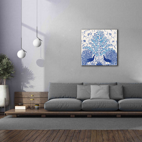 Image of 'Peacock Garden VIII' by Miranda Thomas, Giclee Canvas Wall Art,37x37