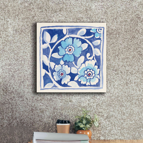 Image of 'Peacock Garden IX' by Miranda Thomas, Giclee Canvas Wall Art,18x18