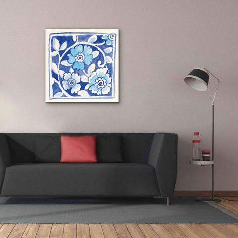 Image of 'Peacock Garden IX' by Miranda Thomas, Giclee Canvas Wall Art,37x37