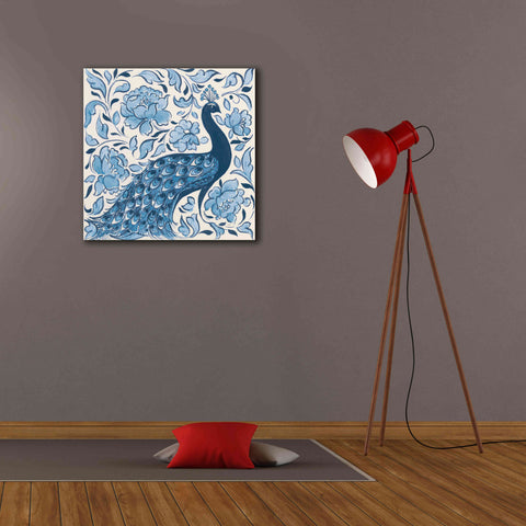 Image of 'Peacock Garden IV v2' by Miranda Thomas, Giclee Canvas Wall Art,26x26