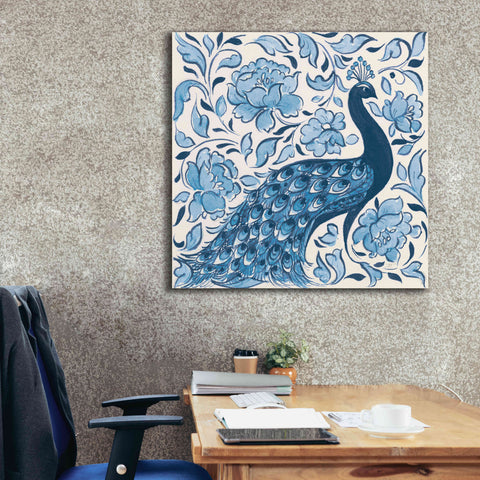 Image of 'Peacock Garden IV v2' by Miranda Thomas, Giclee Canvas Wall Art,37x37