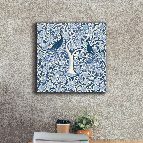 Image of 'Peacock Garden VII v2' by Miranda Thomas, Giclee Canvas Wall Art,18x18