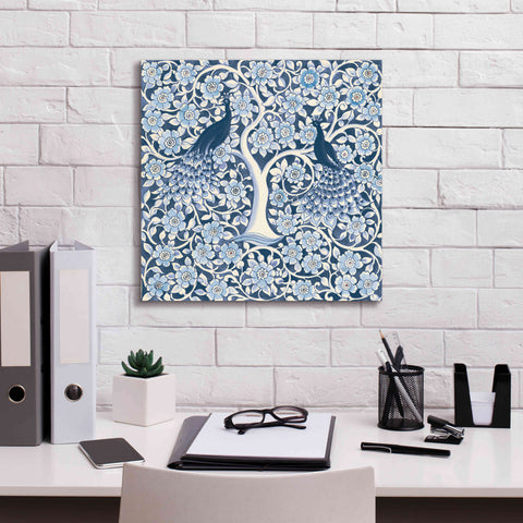 Image of 'Peacock Garden VII v2' by Miranda Thomas, Giclee Canvas Wall Art,18x18
