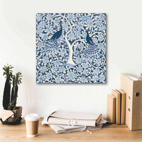 Image of 'Peacock Garden VII v2' by Miranda Thomas, Giclee Canvas Wall Art,18x18