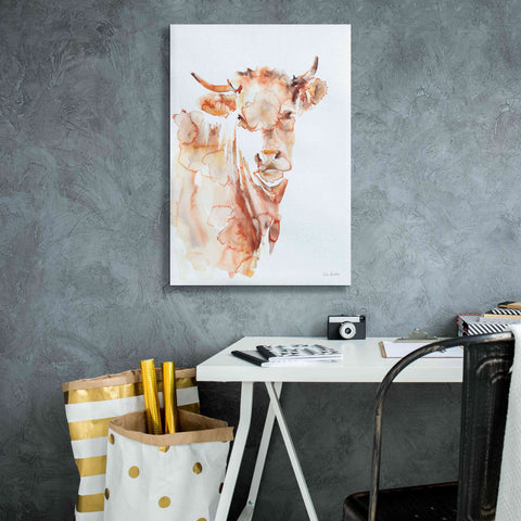 Image of 'Village Cow' by Alan Majchrowicz, Giclee Canvas Wall Art,18x26