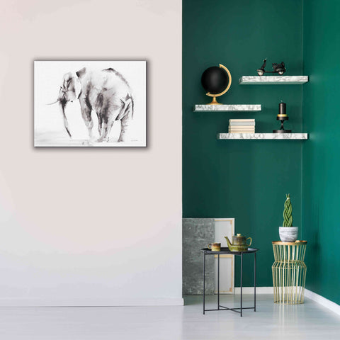 Image of 'Lone Elephant Gray' by Alan Majchrowicz, Giclee Canvas Wall Art,34x26