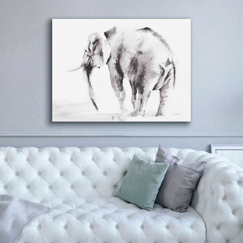 Image of 'Lone Elephant Gray' by Alan Majchrowicz, Giclee Canvas Wall Art,54x40