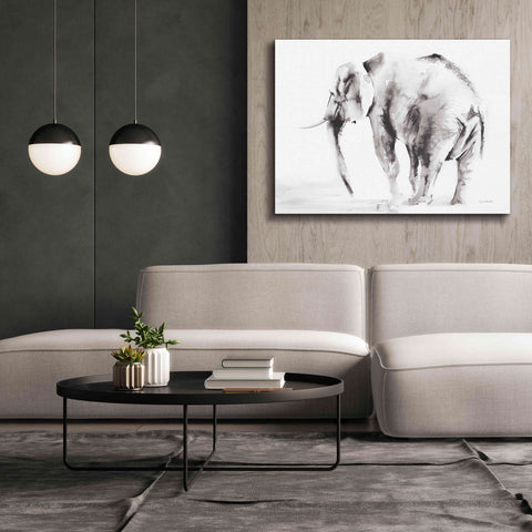 Image of 'Lone Elephant Gray' by Alan Majchrowicz, Giclee Canvas Wall Art,54x40