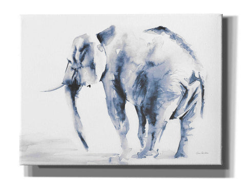 Image of 'Lone Elephant Blue Gray' by Alan Majchrowicz, Giclee Canvas Wall Art