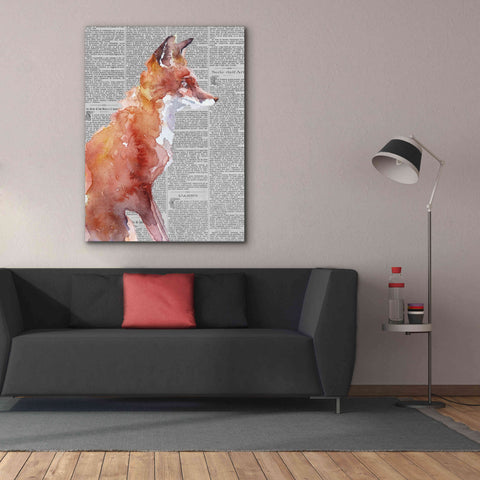 Image of 'Sly As A Fox Newsprint' by Alan Majchrowicz, Giclee Canvas Wall Art,40x54