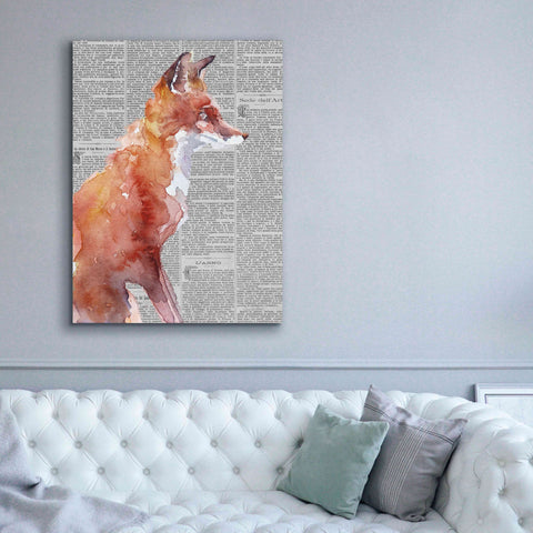 Image of 'Sly As A Fox Newsprint' by Alan Majchrowicz, Giclee Canvas Wall Art,40x54