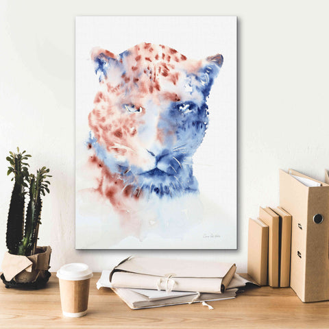 Image of 'Copper And Blue Cheetah' by Alan Majchrowicz, Giclee Canvas Wall Art,18x26
