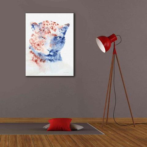 Image of 'Copper And Blue Cheetah' by Alan Majchrowicz, Giclee Canvas Wall Art,26x34