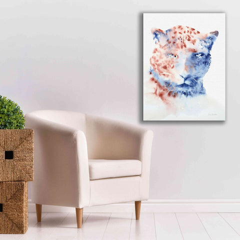 Image of 'Copper And Blue Cheetah' by Alan Majchrowicz, Giclee Canvas Wall Art,26x34
