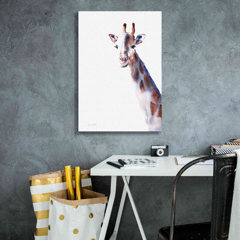 Image of 'Copper And Blue Giraffe' by Alan Majchrowicz, Giclee Canvas Wall Art,18x26