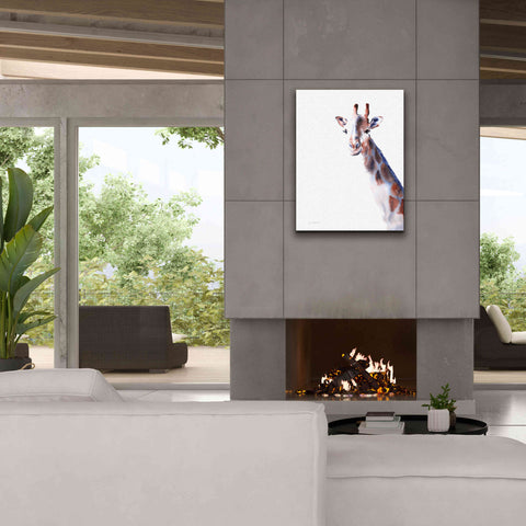 Image of 'Copper And Blue Giraffe' by Alan Majchrowicz, Giclee Canvas Wall Art,26x34