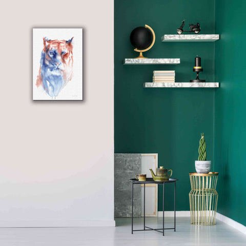 Image of 'Copper And Blue Lioness' by Alan Majchrowicz, Giclee Canvas Wall Art,18x26