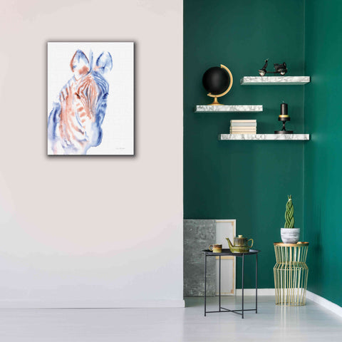 Image of 'Copper And Blue Zebra' by Alan Majchrowicz, Giclee Canvas Wall Art,26x34