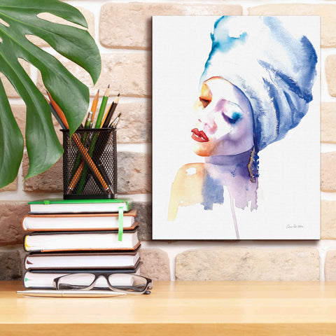 Image of 'Woman In Blue' by Alan Majchrowicz, Giclee Canvas Wall Art,12x16