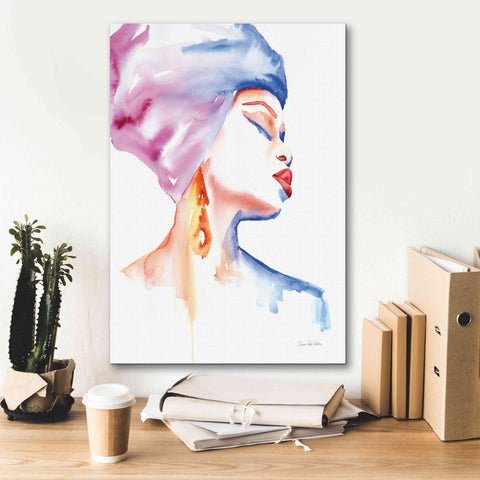 Image of 'Woman In Purple' by Alan Majchrowicz, Giclee Canvas Wall Art,18x26