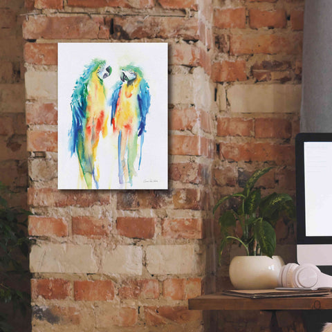 Image of 'Colorful Parrots I' by Alan Majchrowicz, Giclee Canvas Wall Art,12x16