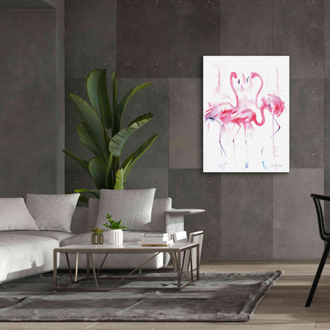 Image of 'Flamingo Trio' by Alan Majchrowicz, Giclee Canvas Wall Art,40x54