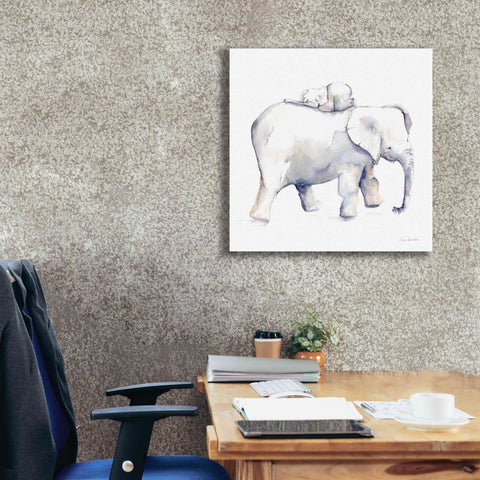 Image of 'Baby Elephant Love III' by Alan Majchrowicz, Giclee Canvas Wall Art,26x26