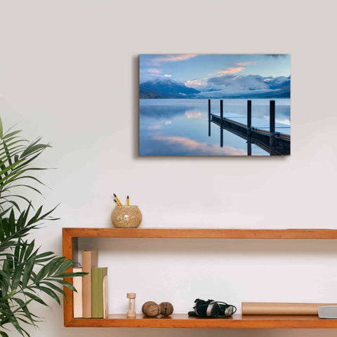 Image of 'Lake Mcdonald Dock' by Alan Majchrowicz, Giclee Canvas Wall Art,18x12