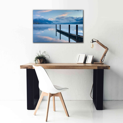 Image of 'Lake Mcdonald Dock' by Alan Majchrowicz, Giclee Canvas Wall Art,40x26
