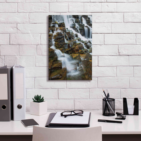 Image of 'Falls on McDonald Creek color' by Alan Majchrowicz,Giclee Canvas Wall Art,12x18