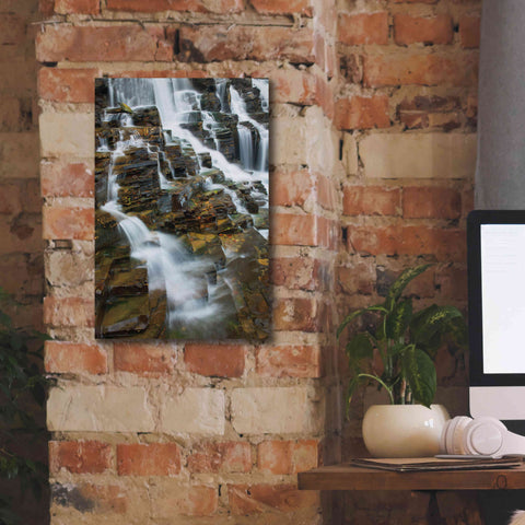 Image of 'Falls on McDonald Creek color' by Alan Majchrowicz,Giclee Canvas Wall Art,12x18