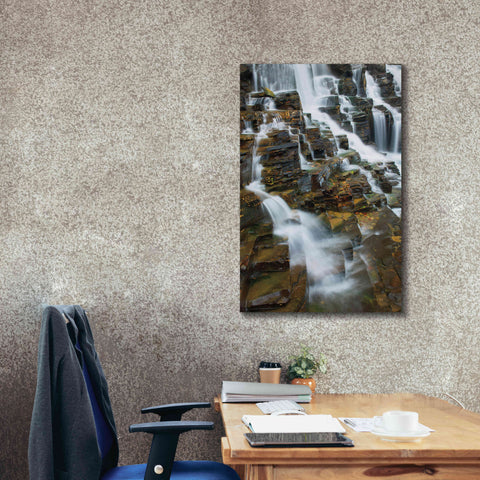 Image of 'Falls on McDonald Creek color' by Alan Majchrowicz,Giclee Canvas Wall Art,26x40